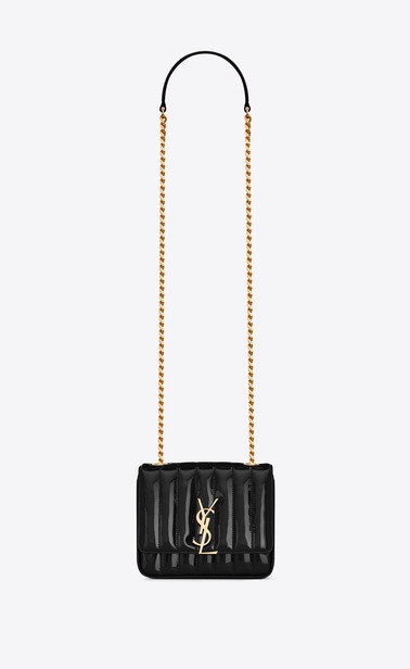 vicky small in matelassé patent leather